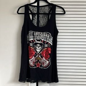 Full Throttle Black Racerback Tank